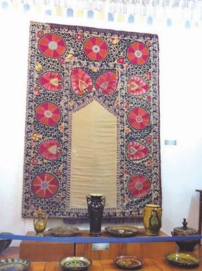 Suzani, hand embroidered wall hanging.