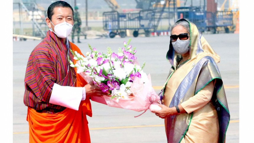 Sheikh Hasina and Bhutan Premier Dr Lotay Tshering Sheikh Hasina and Bhutan Premier Dr Lotay Tshering