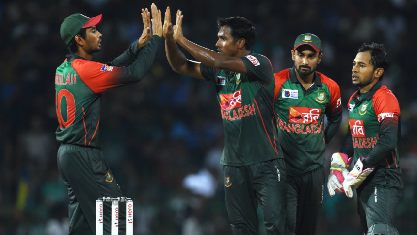 Rubel celebrates wicket in Nidahas Trophy Final Rubel celebrates wicket in Nidahas Trophy Final