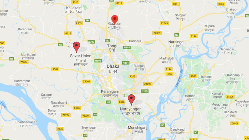 Savar, Narayanganj, gazipur map Savar, Narayanganj, gazipur map
