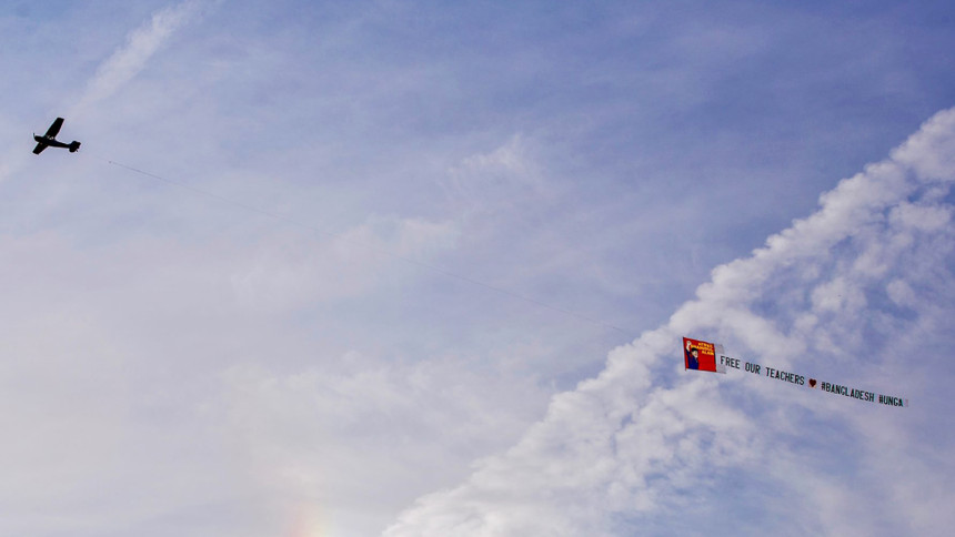 For release of Bangladeshi Photographer Shahidul Alam Wasfia Nazreen sends message to New York Sky For release of Bangladeshi Photographer Shahidul Alam Wasfia Nazreen sends message to New York Sky