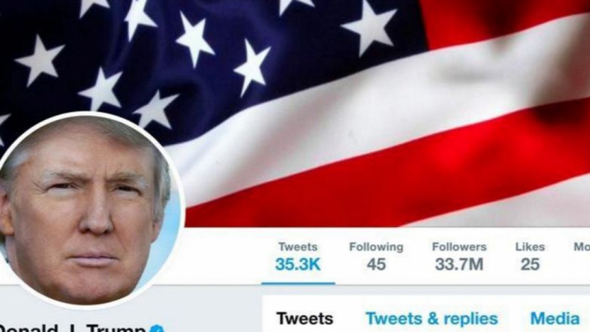 US President Donald Trump Twitter account US President Donald Trump Twitter account
