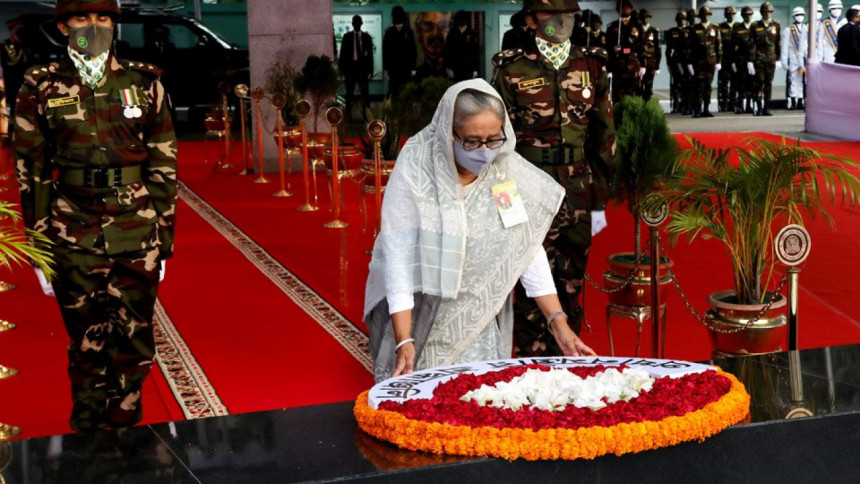 Bangabandhu Sheikh Mujibur Rahman 102nd birth anniversary PM pays tribute to Bangabandhu
