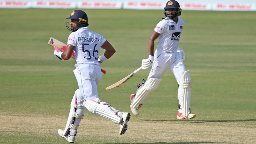 Bangladesh and Sri Lanka Test 2022 Niroshan Dickwella and Dinesh Chandimal