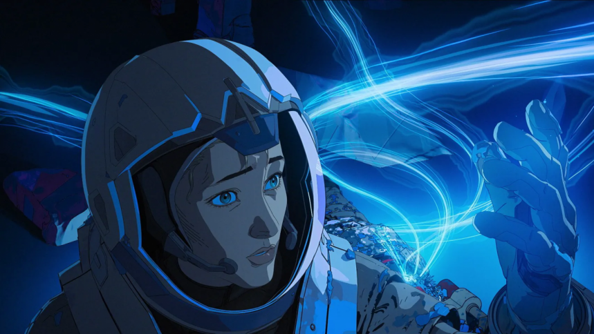 A scene from Love Death + Robots volume 3. A scene from Love Death + Robots volume 3.