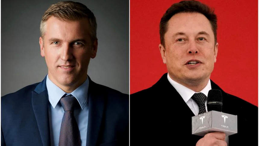 Christopher Bousigues and Elon Musk Christopher Bousigues and Elon Musk