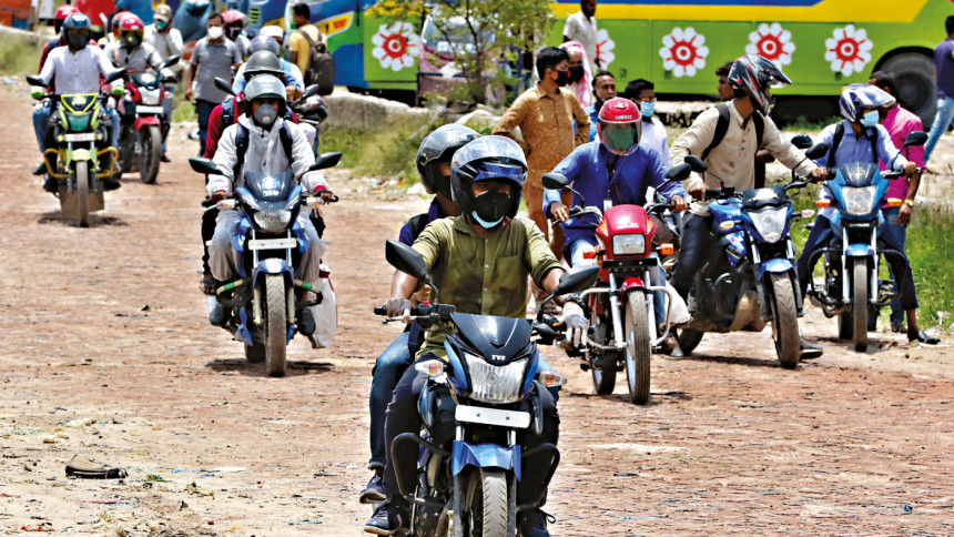 BRTA directs ride-sharing apps to not allow bikes on long-routes before Eid motorbike ban on highways