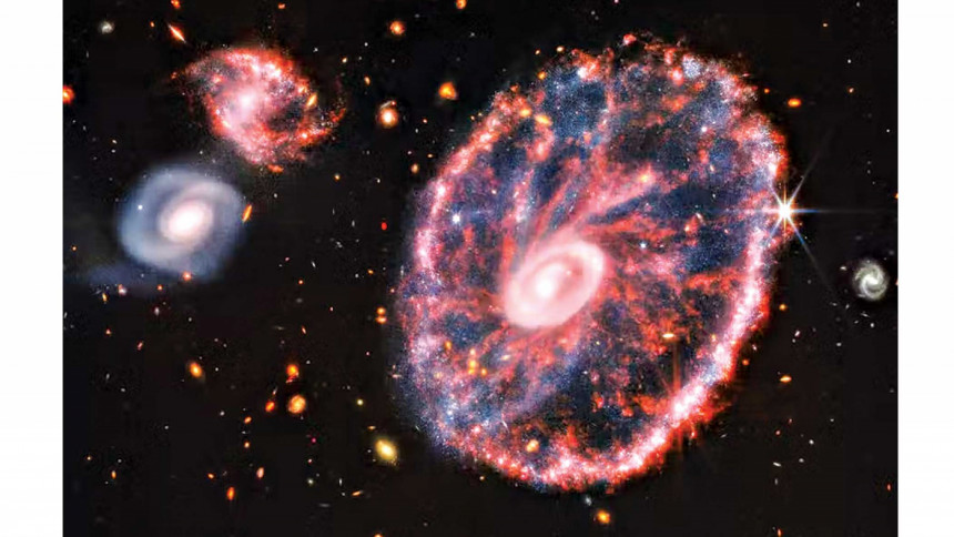 Webb telescope captures colourful Cartwheel Galaxy