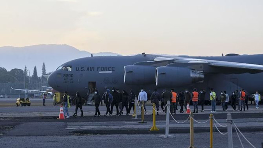 US Military Plane Deports Indians Back to India US Military Plane Deports Indians Back to India