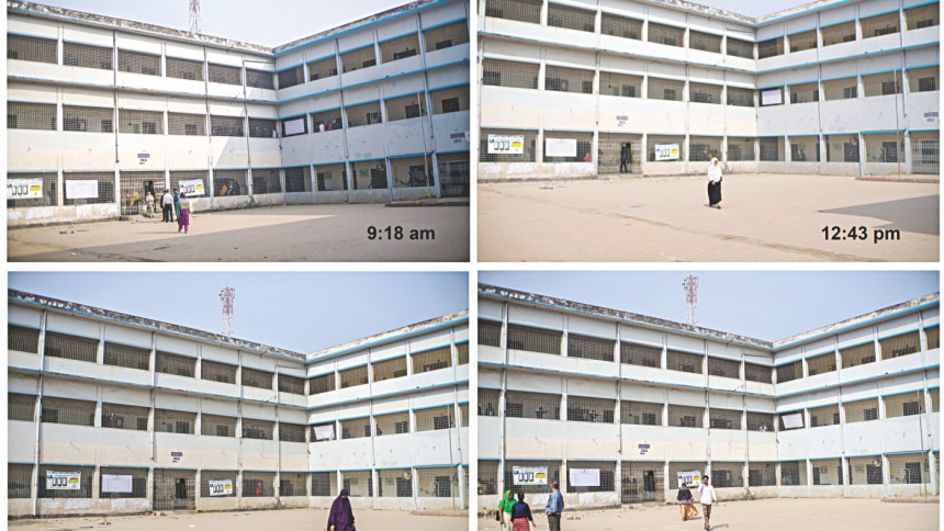 The polling centre at Mohammadpur Government High School remains nearly empty The polling centre at Mohammadpur Government High School remains nearly empty