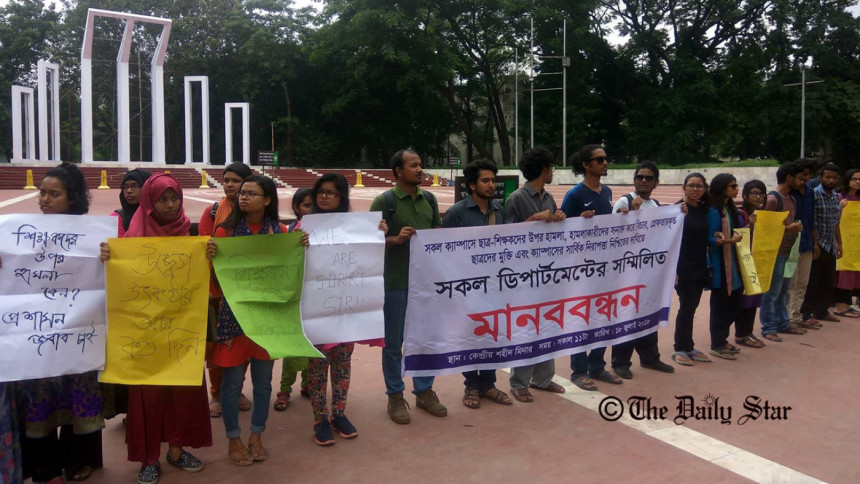 Quota reform demonstrators Quota reform demonstrators