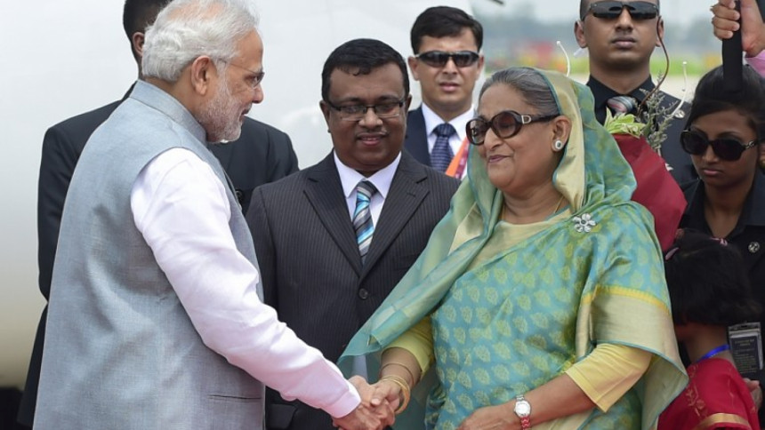 Modi flies in