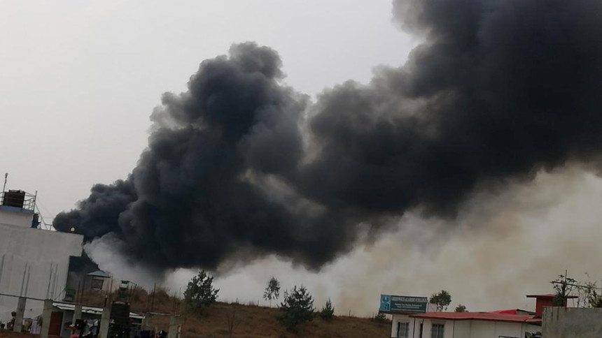 US-Bangla Airlines plane crash photo US-Bangla Airlines plane crash photo