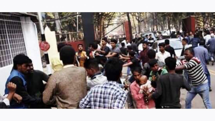 Motorcade of Dr Kamal attacked Motorcade of Dr Kamal attacked
