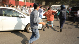BNP men clash with police