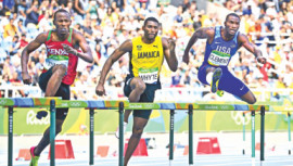 Clement powers to 400m hurdles gold