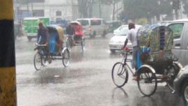 Rainfall sweeps Dhaka city