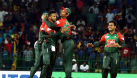 Team Tigers against Sri Lanka in Nidahas Tr-Nation Series 2018