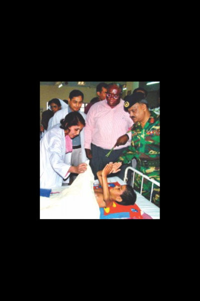 Dr. Tahmina Banu attending to a young patient at CMCH. Dr. Tahmina Banu attending to a young patient at CMCH.