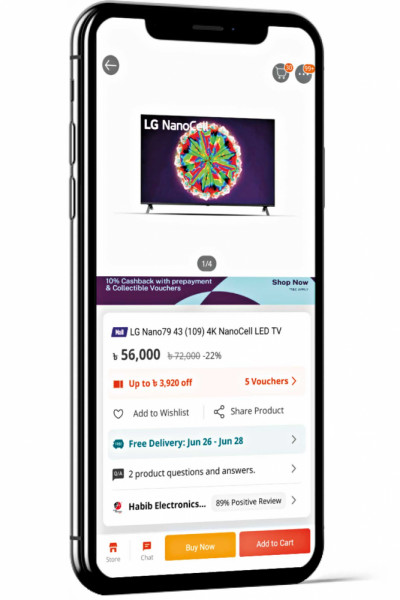 Daraz mobile app interface Daraz mobile app interface