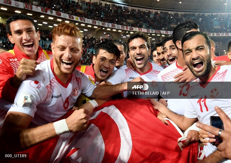 FIFA World Cup qualification football match between between Tunisia and Libya 