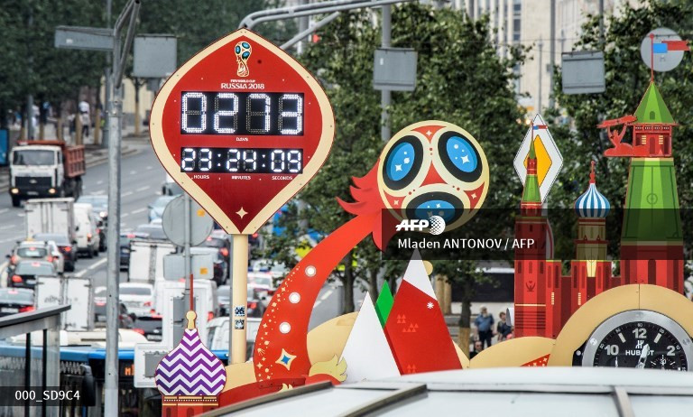 the digital FIFA World Cup 2018 countdown clock