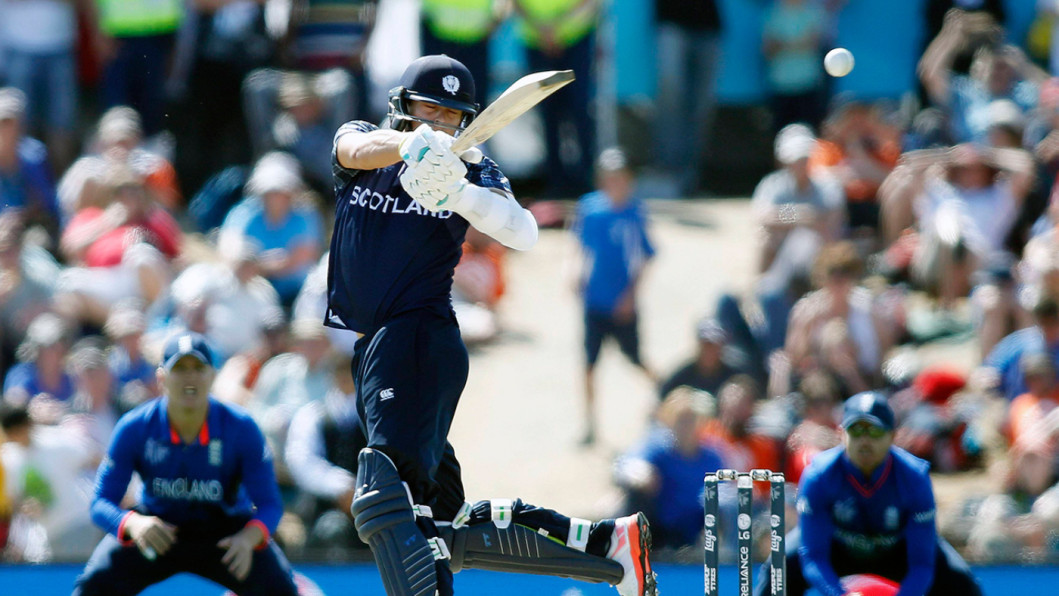 Scotland's Freddie Coleman pulls a shot Scotland's Freddie Coleman pulls a shot