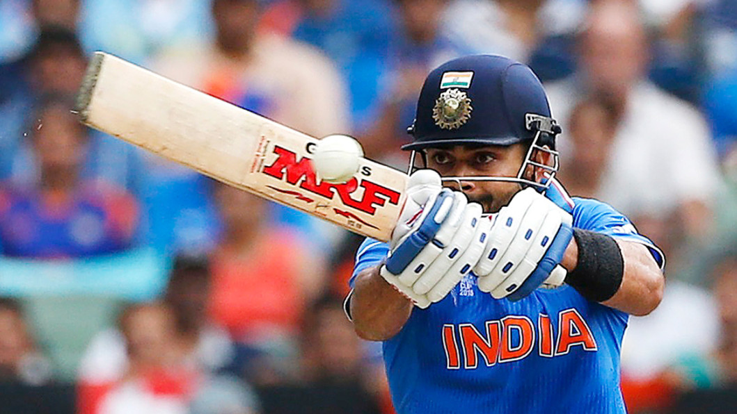 India's Virat Kohli hits a shot India's Virat Kohli hits a shot