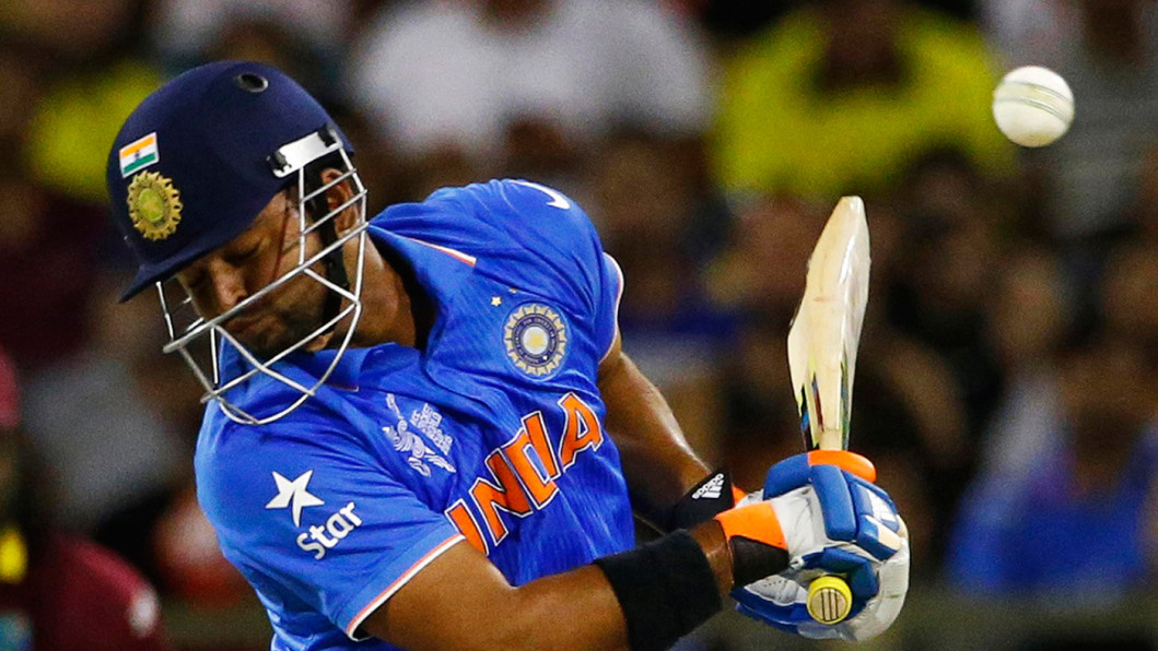 Suresh Raina ducks Suresh Raina ducks