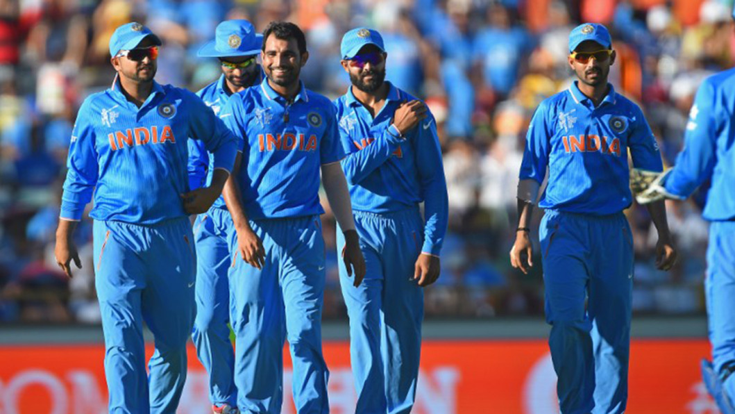 Mohammad Shami celebrates Mohammad Shami celebrates