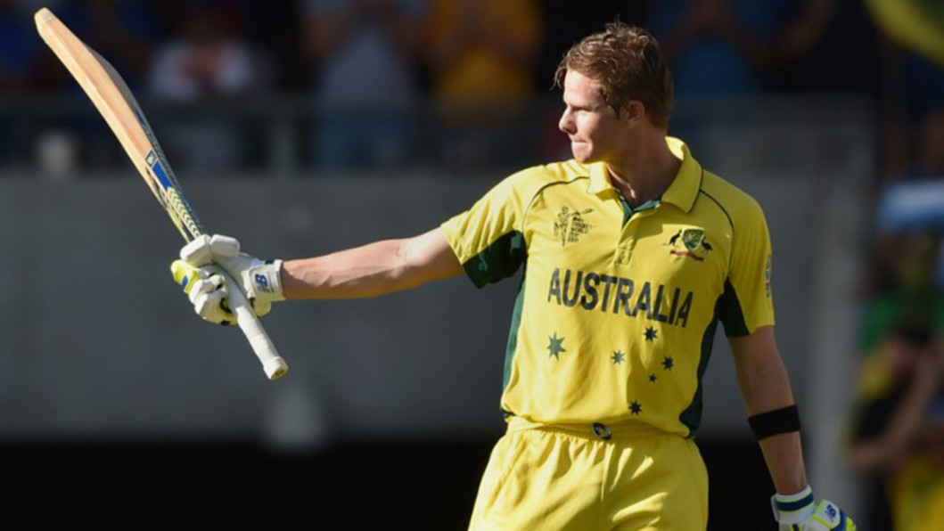 Australia's Steven Smith celebrates Australia's Steven Smith celebrates