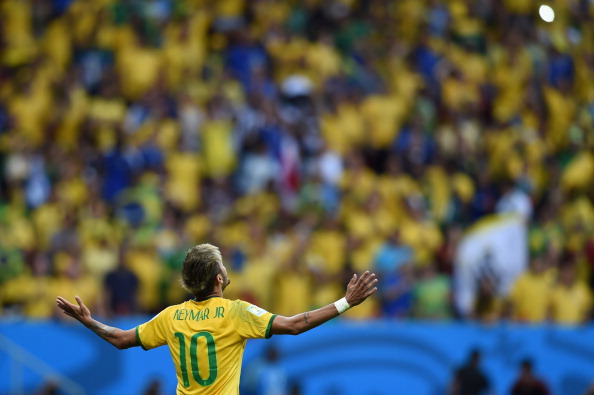 Neymar of Brazil controls the ball against Allan Nyom of Cameroon during their Group A match on June 23, 2014 in Brasilia, Brazil. Photo: Getty Images