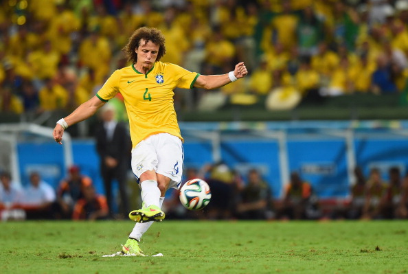 David Luiz of Brazil scores his team's second goal on a free kick during the 2014 FIFA World Cup Brazil Quarter Final match between Brazil and Colombia at Castelao on July 4, 2014 in Fortaleza, Brazil. Photo: Getty Images