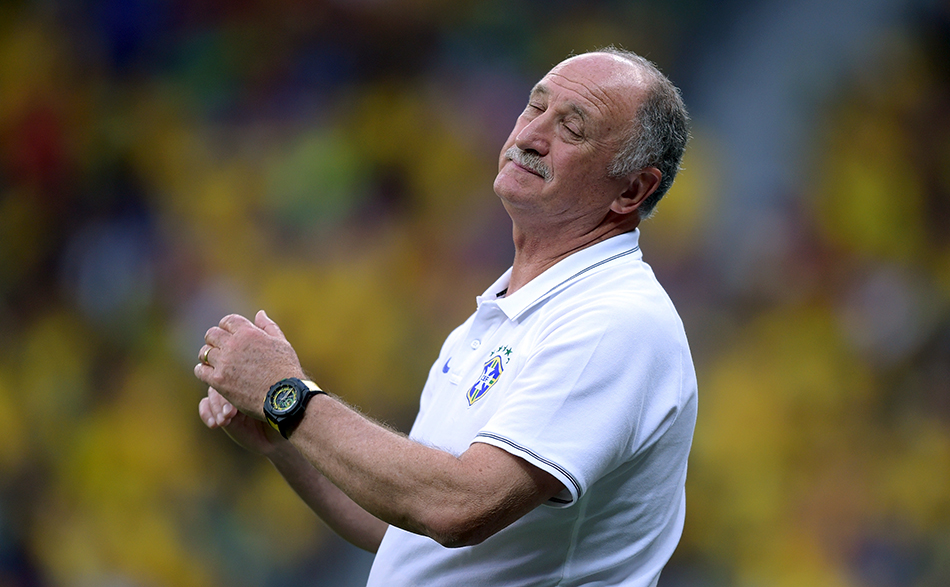 Head coach Luiz Felipe Scolari of Brazil looks on during the 2014 FIFA World Cup Brazil 3rd Place Playoff match between Brazil and Netherlands at Estadio Nacional on July 12, 2014 in Brasilia, Brazil. Photo: Getty Images