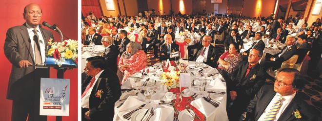 L-R: Commerce Minister Tofail Ahmed: the chief guest. People from all walks of life attend the awards ceremony on the night of March 28.