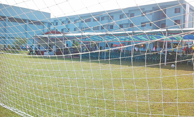 The tranquil settings of the BFF Academy compound in Sylhet that started its humble journey with 40 students yesterday. Photo: Anisur Rahman 