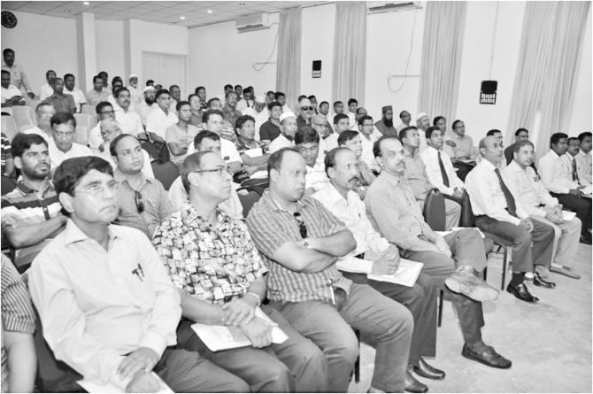 PHOTO: Participants at Opinion Sharing Meeting between Rice Millers and Bankers held at Ishwardi on 7 August 2014.