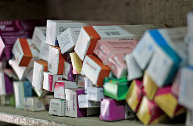 In 2013, law enforcement officers seized around $640,000 worth of fake and unauthorised medicines from the central medicine sales hub, Mitford. Photo: Prabir Das