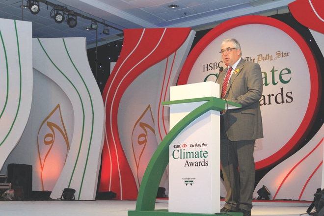 Chief Executive of HSBC Bangladesh Andrew Tilke speaks on the occasion.  Photo: Star