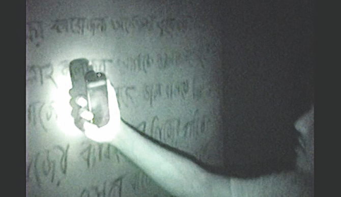 Writings found about demonic possession in ana abandoned home. Photo: Courtesy