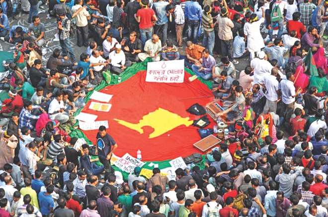 Shahbag uprising turned out to be not only the event of the masses but a voice that helped justice previal in the trials of the war criminals. Photo: Star