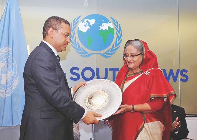In 2013, Bangladesh got the South-South Award for its noteworthy achievement in poverty reduction as well as ensuring food security for the people. Indeed, Bangladesh's success is remarkable not only in achieving the Millennium Development Goal (MDG) 1 -- eradicating extreme poverty and hunger -- much before the targeted timeframe of 2015, but also in MDG2 (achieving universal primary education), MDG3 (promoting gender equality and empowering women), MDG4 (reducing child mortality rates), MDG5 (improving maternal health), and MDG6 (combating HIV/AIDS, malaria, and other diseases).