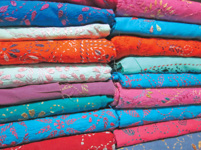 Colours and design have empowered the women of Jamalpur to take a leading role in bettering their families' futures and developing their communities. Photo: Andrew Eagle