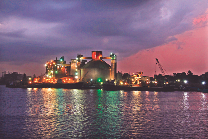 The factory of MI Cement at West Mukterpur in Munshiganj district.