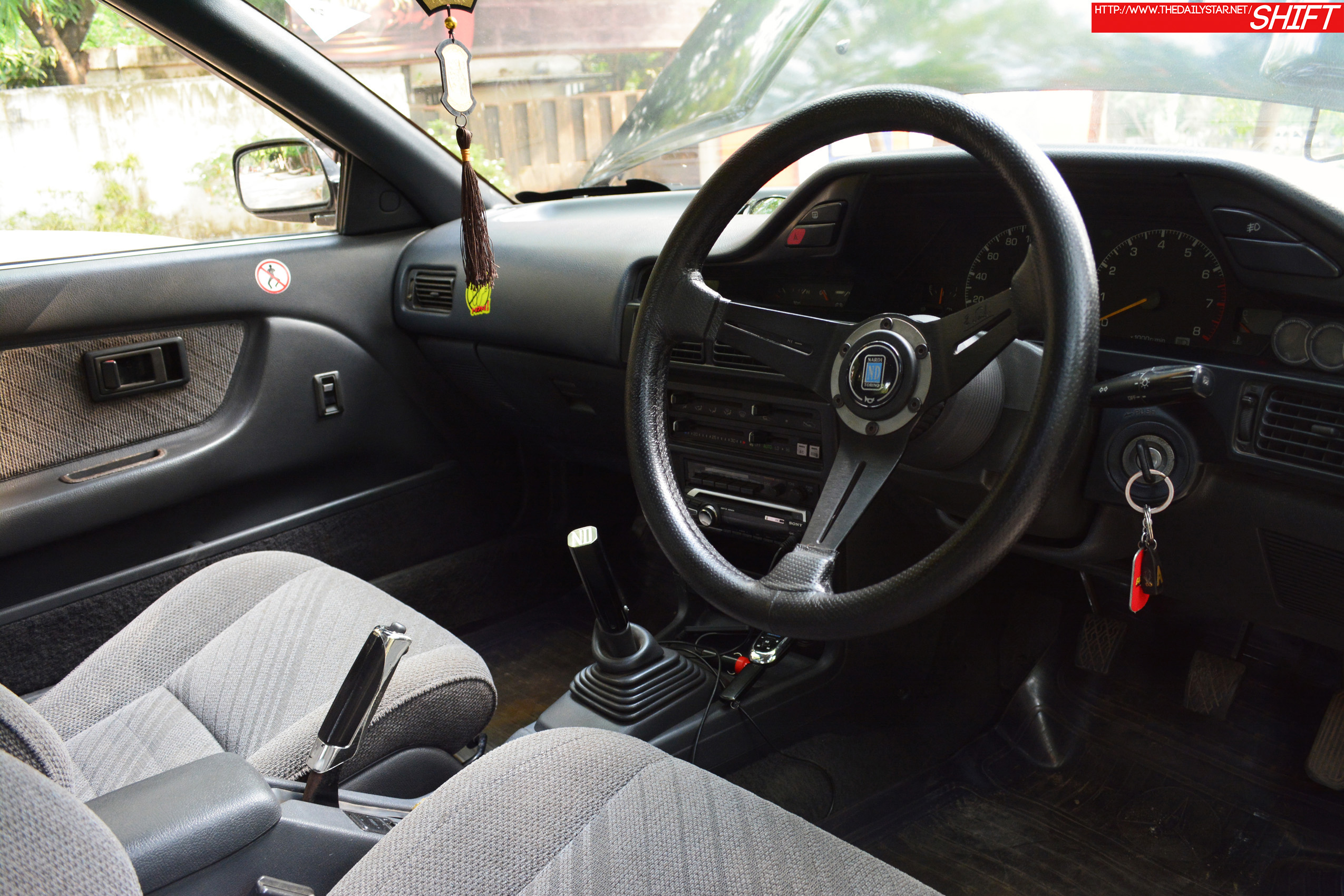 Possibly the cleanest Levin interior you will  see out there, complete with Nardi wheel and gear knob. Photo: Rahin Sadman Islam