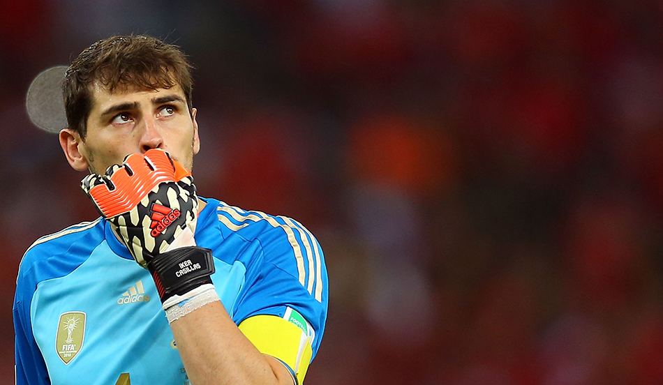 Iker Casillas of Spain looks on during the 2014 FIFA World Cup Brazil Group B match between Spain and Chile at Maracana on June 18, 2014 in Rio de Janeiro, Brazil. Photo: Getty Images