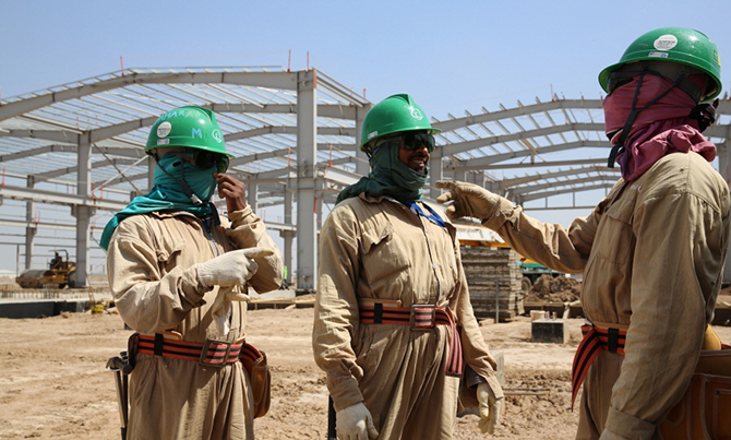 In this undated photo workers are seen busy at a national housing programme project called Bismaya New City Project in Baghdad of Iraq. Photo taken from bismayah.org
