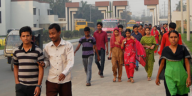 This Star file photo shows workers are entering the Karnaphuli Export Processing Zone (KEPZ) in Chittagong.